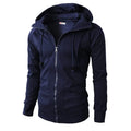 2025 Men Hoodies Sports Jacket Zipper Fitness Hooded Men's Sweatshirt Casual Male Solid Color Spring Outerwear Clothing MY042