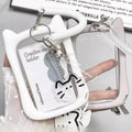 Cute  Photocard Keychain Case - Clear PVC Card Holder with Key Ring for Backpack, Protective Display Sleeve for Idol Photo, Gift for Fans Collectors