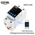 GEYA Din Rail Adjustable Over Voltage Under Voltage Protection Device 40A 63A 80A 220VAC Digital Display Voltage Protector
