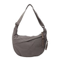 Casual Canvas Crossbody Bags Korean Simplified Large Capacity Sports Hobos Bag Solid Color Lightweight Dumpling Bag Women