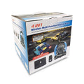 4-in-1 Game Steering Wheel for PS4/PC/Android/iOS - Bluetooth & USB Connectivity with Dual Motor Vibration & RGB LED Lights