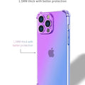 Gradient Airbag TPU Case For iPhone 16e 15 Pro Max 14 13 12 Mini 11 XR XS SE 8 7 Plus Cover Shockproof Fundas Coque Shell Capa