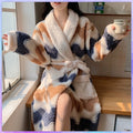 Coral Fleece Robe Women's Winter Pajamas Nightgown | SAMAG