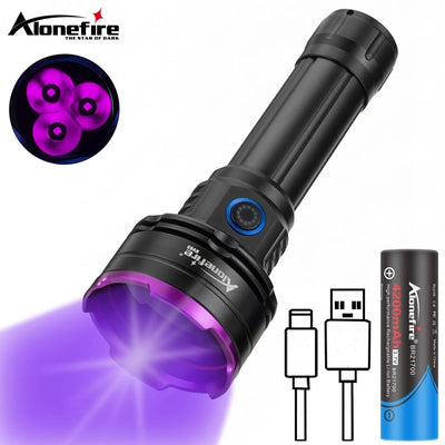 3 Led 30W 365nm/395nm UV flashlight High power | SAMAG