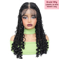 20Inch Synthetic Braiding Wigs Square Box Braided HD Full Lace Wigs for Black Women Braided Wig with Baby Hair