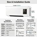 1800W 2-in-1 Wall-Mounted Air Conditioner: Portable Mini AC Unit for Heating & Cooling, Quiet Smart Room Heater with Remote and