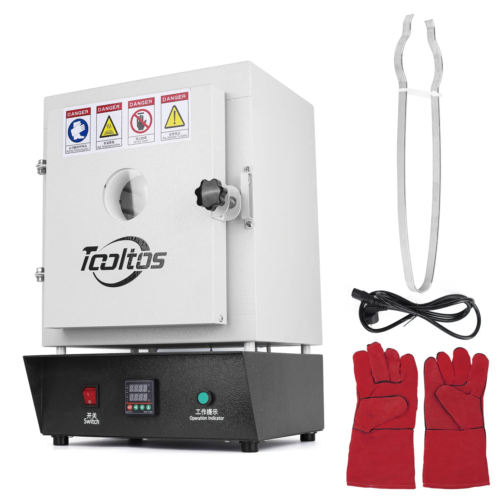 110V 1150℃ Jewelry Mold Burnout Furnace Casting Machine 1750W 15*15*20cm Chamber Thermostatic Oven With Window for Jewelry Investment Casting