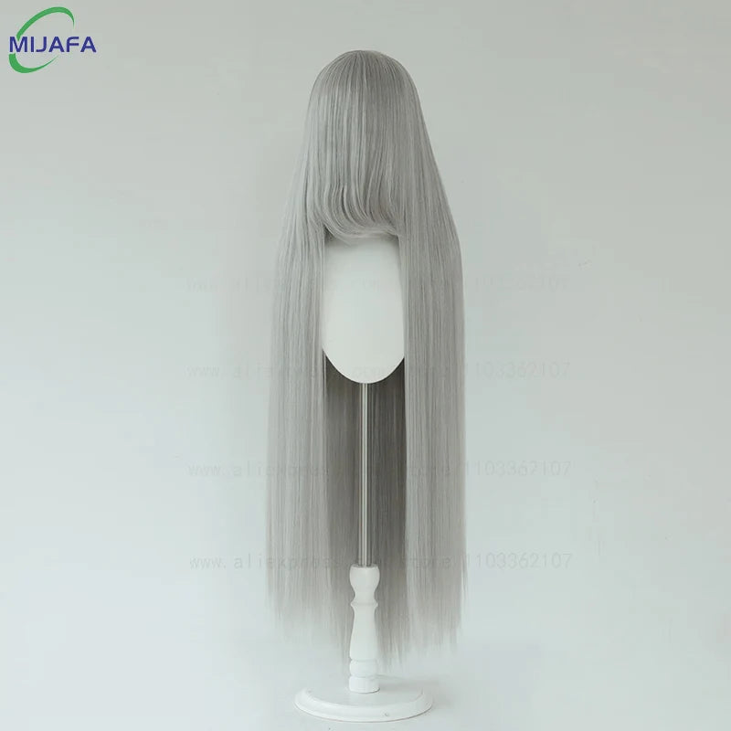 Very High Quality 600g 68 Colors 40 Inch 100cm Long Straight Cosplay Wig With Bangs Heat Resistant Hair Anime Wigs + Wig Cap