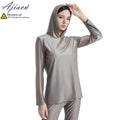 Anti-radiation 100% silver fiber knitted fabric women's long underwear Phone Electromagnetic radiation shielding men's underwear