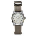 Vintage Shanghai Hand Wind Mechanical Watch  Simple Silver Case Black Leather Band Business Dress Wrist Watch