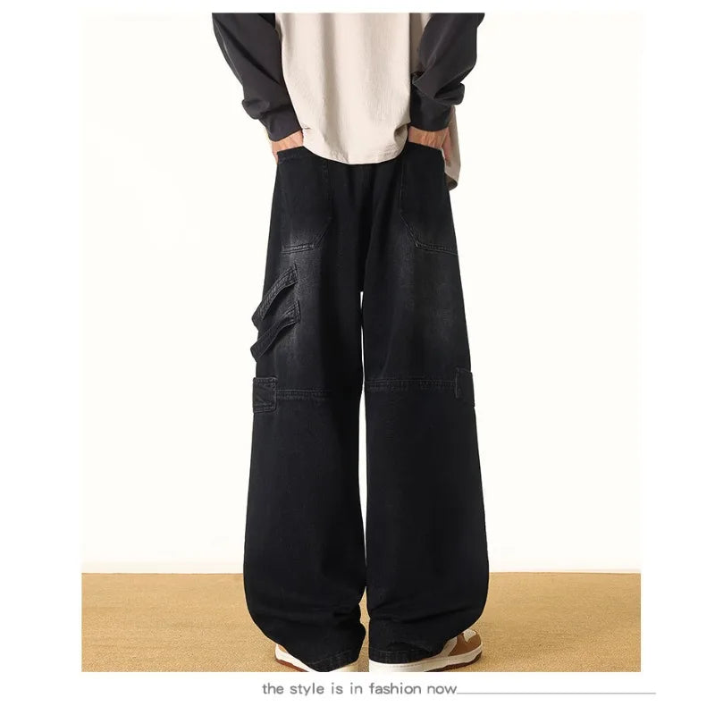 Big Size Straight Leg Men's Jeans Loose Fit Man Pants | SAMAG