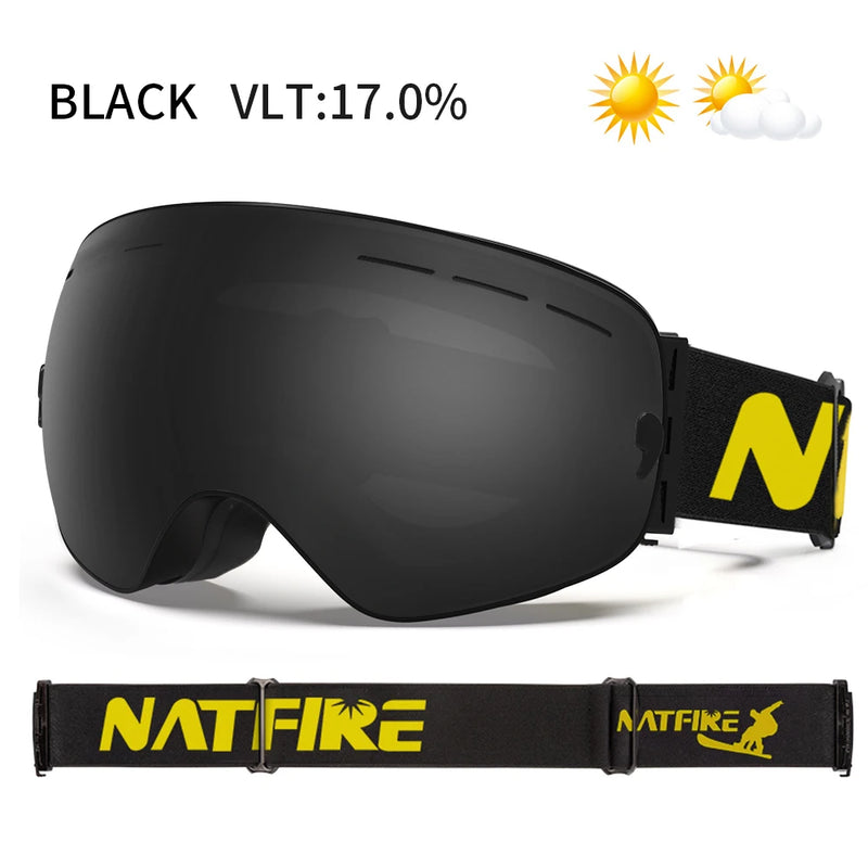 Ski Goggles Pro 100% UV400 Protection Anti Fog | SAMAG