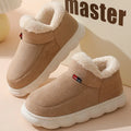 Winter Women Shoes Casual House Shoes For Men 2026 Outdoor Warm Cotton Shoes For Women Indoor Plush Padded Slippers Female