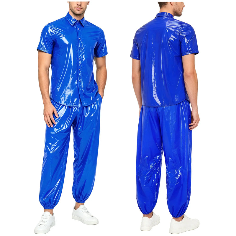 Men's Sauna Tracksuit Set Zipper Hoodie Drawstring Pants | SAMAG