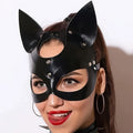 Cat Mask with Earholes - Gothic Punk Style Halloween Party, Carnival Ball, and Adult Game Dress Up Accessories