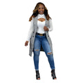 Women's Long Sleeveless Draped Open Front Sweater Vest Cardigan Side Pockets Button Daily Wear Going Out Date Draped Duster Vest