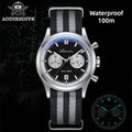ADDIESDIVE Top Brand Men's Watch 10Bar Waterproof Bubble Mirror Glass Quartz Watches BGW9 Luminous Chronograph Diving Wristwatch