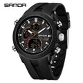 SANDA New 6279 Casual Men's Electronic Watch Sports Multi Functional Waterproof LED Dual Display - Visuel 14 | SAMAG