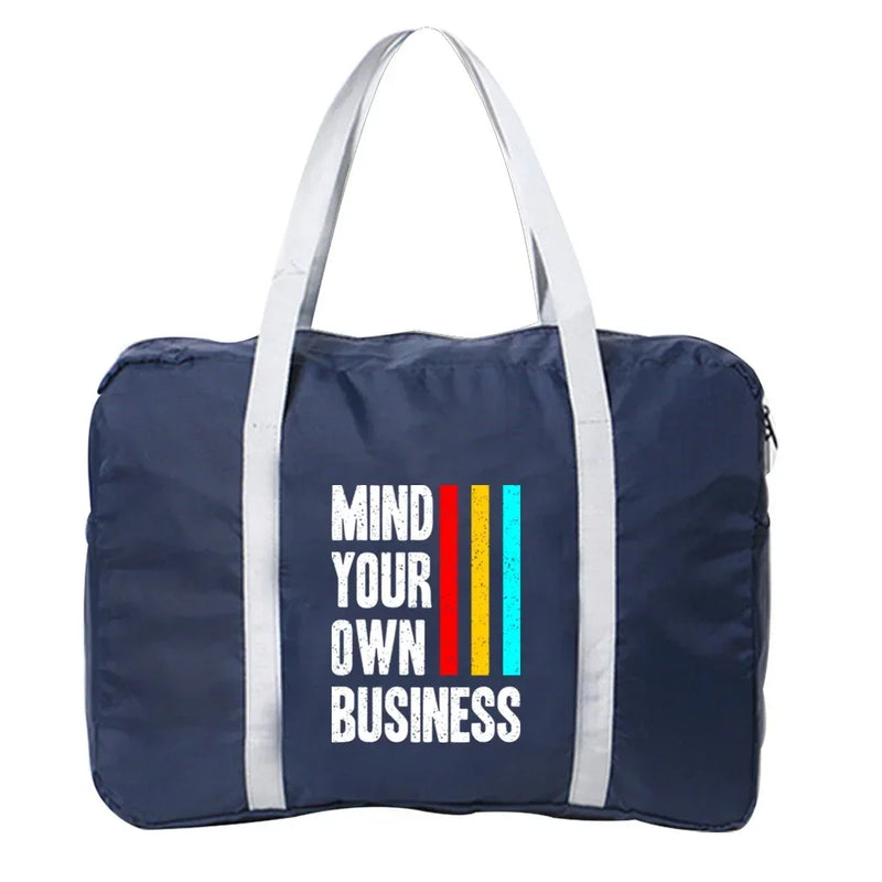 Boston Bag Travel Bag Unisex Foldable Bag Organizers Large Capacity  Portable Phrase Printed Luggage Bags Travel Accessories