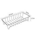 #Stainless Steel Spice Rack Rustproof Coated Open Wire Design Adhesive Mount for Rental Apartment Kitchen Storage