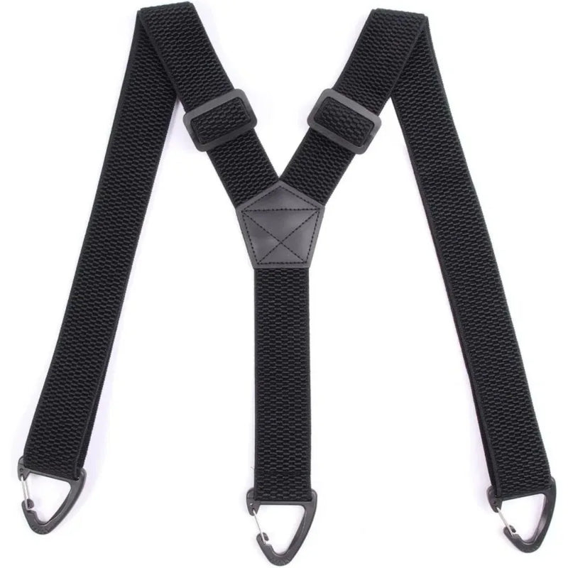 Non Slip Garter Belt Elastic Suspenders with 3 Clips 4cm Wide Adjustable Plastic Triangle Buckle Unisex Sport