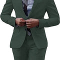 2 Pieces  Men's Casual Suit Single Breasting  Lapel Groomsmen with Short  for Wedding (Blazer+Pants)