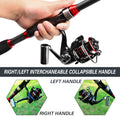 Proberos Fishing Pole Set Full Kits With Telescopic Fishing Rod And Spinning Reel Baits Hooks Travel Pole Set