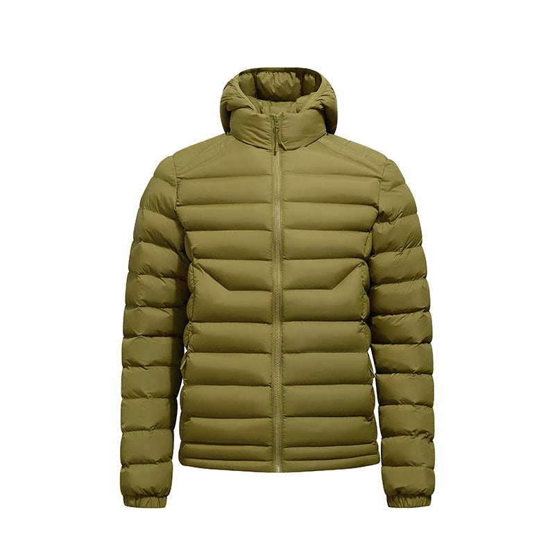 High-End Outdoor Cold-resistant Puffer Jacket Men Autumn Winter Seamless Heat-sealed Hooded Parkas Man Fashion Urban Down Coats