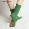 Professional Dance Socks Cotton Mid-tube Bottom Modern Dance Sock Non-slip Silicone Indoor Fitness Socks Floor Socks Dance Sport