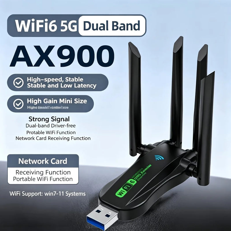 WiFi 5 Wireless Network Card 1300M Dual Band 2.4G&5GHz USB 3.0 High - Speed Adapter Driver Free For - Visuel 6 | SAMAG