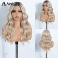NOBLE Synthetic Lace Front Wig 20 Inch 6X4 Dark Brown Body Wave Natural Hairline Heat Resistant For Brazilian Women Lace Wig