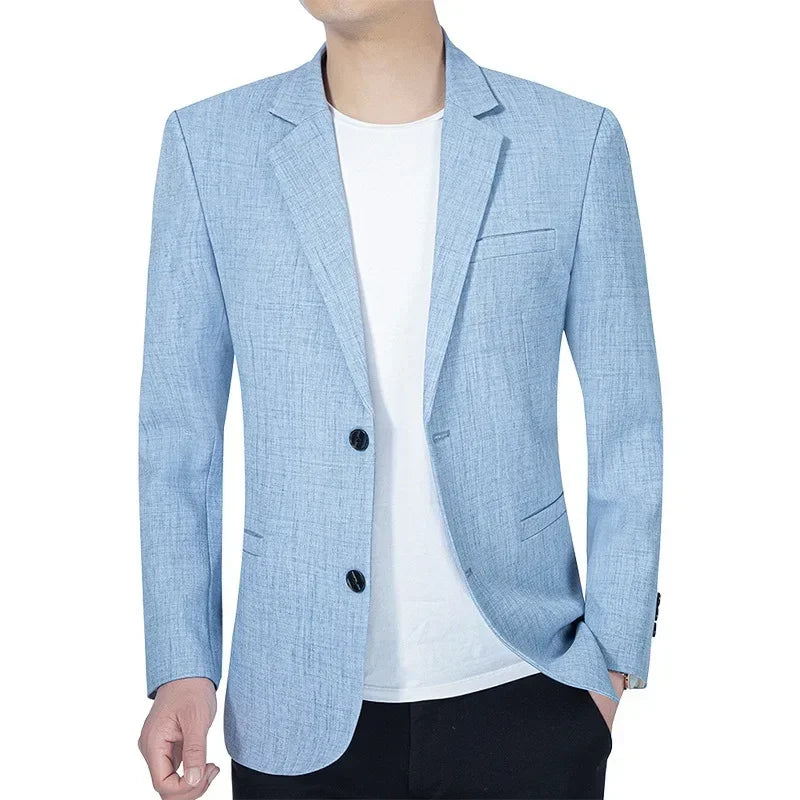 New Men's Spring and Autumn Light Suits, Solid Formal Wear, Business Casual Coats, Jackets for 4XL - View 3 | SAMAG