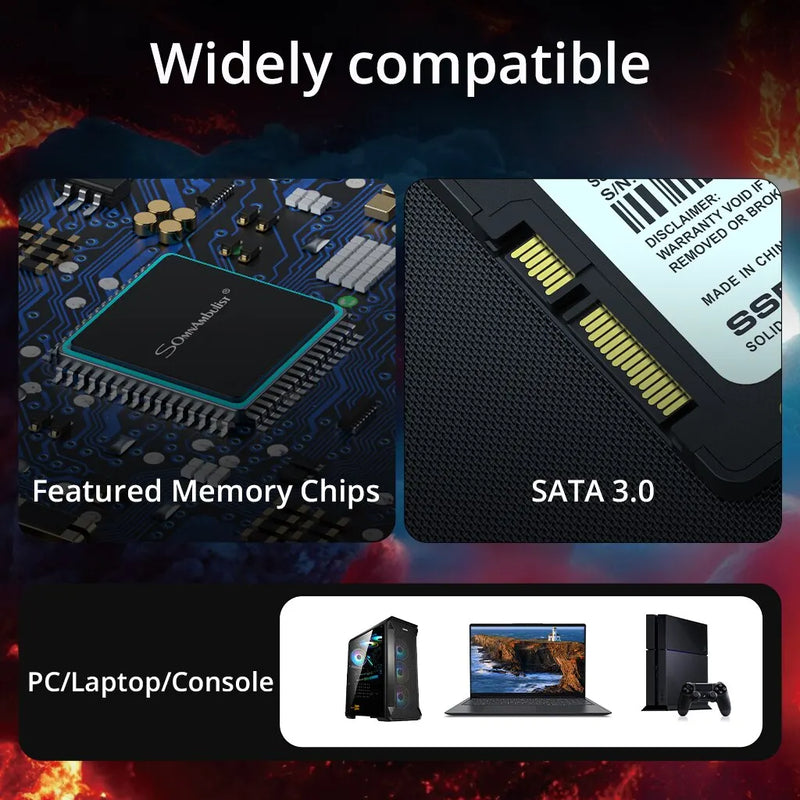 Original SomnAmbulist 120GB 240GB 480GB 960GB SSD SATA III 2.5 Internal Solid State Drive 3D NAND 550MB/s for PC Laptop Gaming