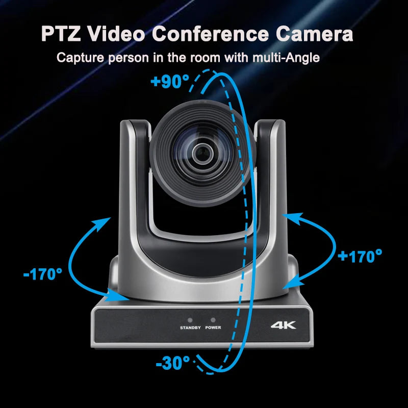 4K60fps NDI PTZ Video 12x 20x Zoom Conference SDI Camera USB HDMI POE IP Live Streaming Camera for Church Business Youtube