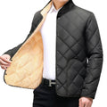 Men's Winter New Thickened Down Cotton Clothes, Solid Color Casual Stand Collar Single Breasted Fleecing Cotton-padded Clothes
