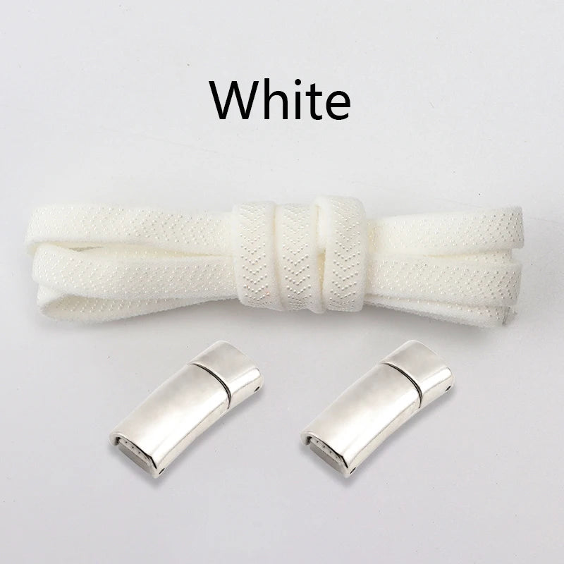 Metal Lock Magnetic Shoelaces Flat Sports Enthusiasts No Tie Shoe Laces Safe And Reliable Lazy Shoelace Rubber Band Shoestrings