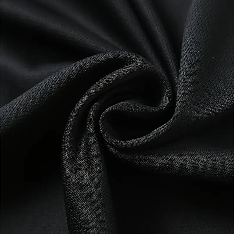 Men's Sports Vest Black 5-Piece Breathable Round Neck Slightly Elastic Fabric Pure Color Suitable for Spring, Summer and Autumn R