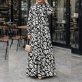 Women's Modest Fashion Muslim Long Dress Floral Print | SAMAG