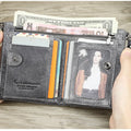 CONTACT'S Fashion Genuine Leather Women Wallet Bifold Card Holder Coin Purse Small Women's Purse Money Clip Men Pocket Wallets