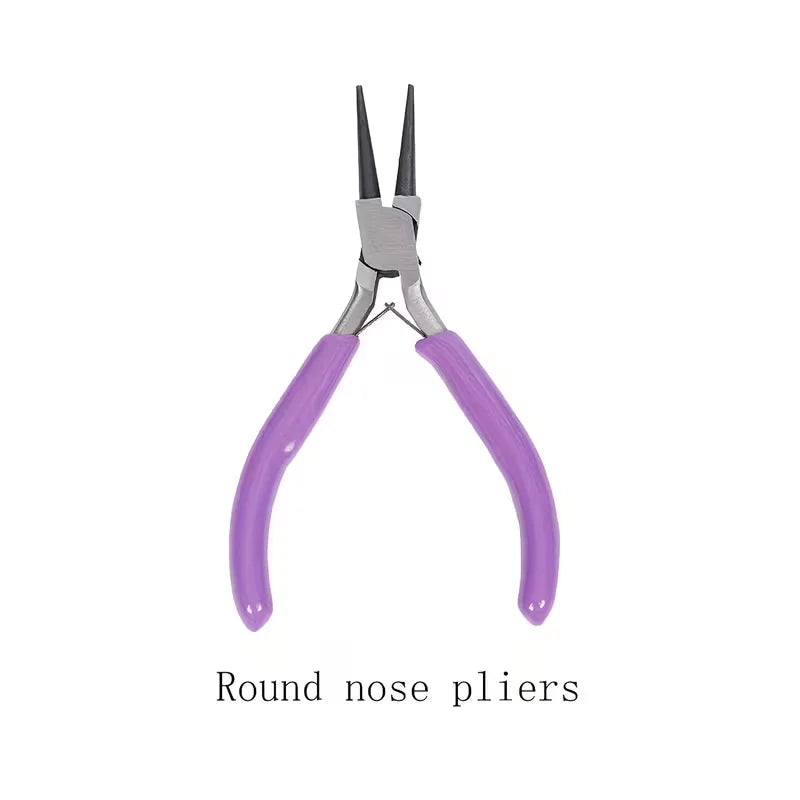 6pcs/set DIY Hand-operated Pliers 4 Tweezers 1 Golden Ring 1 Opening Tool,  Beading Repair Supplies Wire Wrapping Multifunctiona