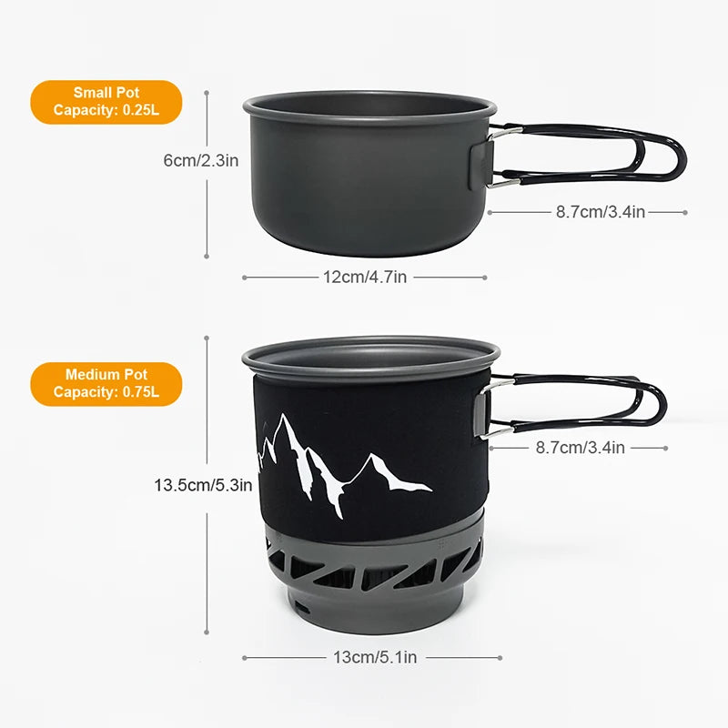 Camping Cooking Set Stove Pot Pan Cookware Outdoor | SAMAG