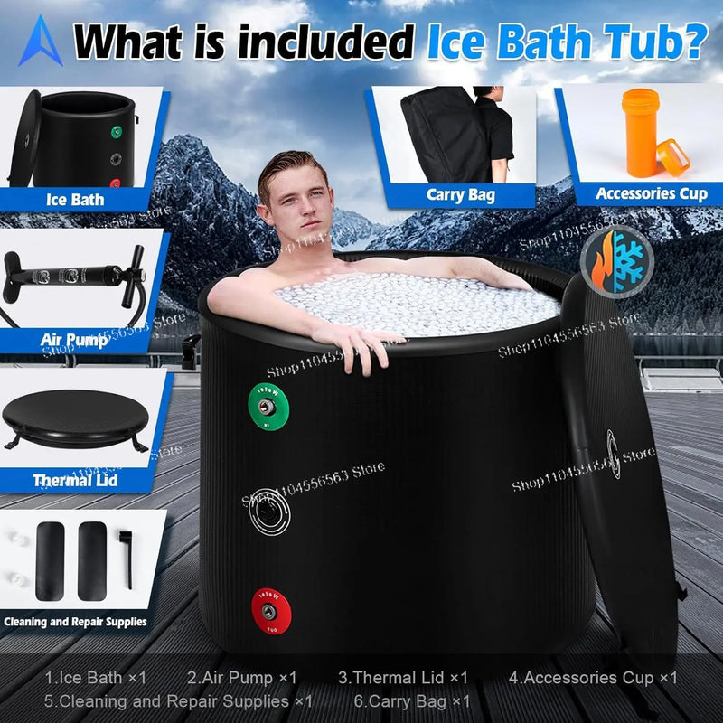 Inflatable ice bath tub Tub Inflatable ice tub Adult folding bath bucket Cold therapy Rehabilitation