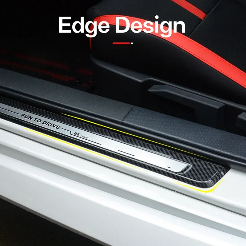 2PCS Car Door Sill Plate Protectors Anti-Scratch Waterproof Car Door Sills Scratch Protection For GR86 BRZ 2025 2024 Accessories