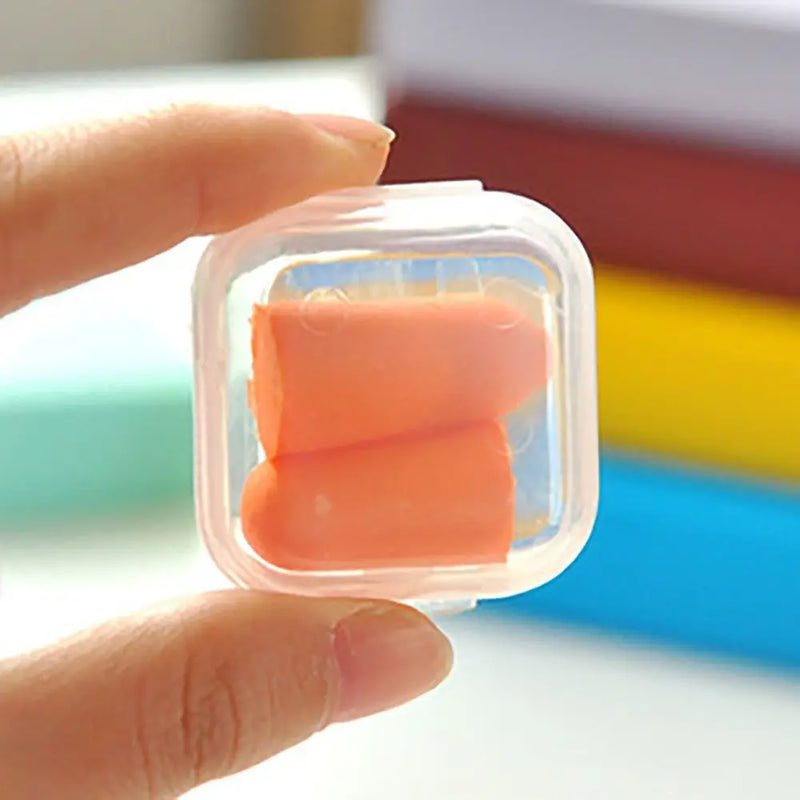 1Pair Noise Reduction Anti-noise Earplugs with Box Soundproof Waterproof Ear Plugs Sound Insulation Foam Sleeping Earplugs
