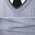 Men's Casual V-Neck Knit Sweater Vest Fashion College Style Men Knitted Sleeveless Vests Jersey