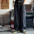 Baggy Jeans Trousers Male Denim Pants Black Wide Leg | SAMAG