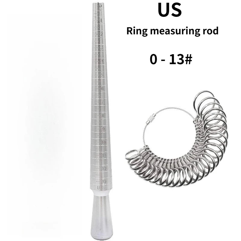 US Standard Ring Sizer & Reshaping Mandrel Set, DIY Jewelry Making Measuring Repair Maintenance Tools for Ring Shaping