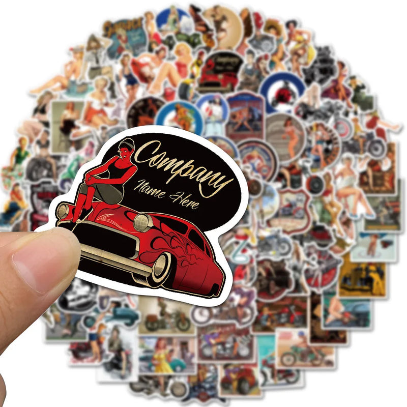 10/50/ Retro Pin Up Girls Stickers Sexy Women for DIY - View 5 | SAMAG