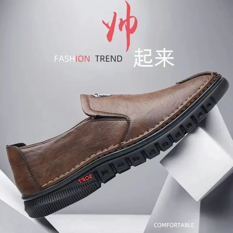 2026 PU Leather Men's Loafers Luxury Men Casual Shoes New Fashion Driving Shoes Breathable Slip on Men Moccasins Plus Size 39~44