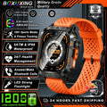 2026 New 1200 mAh Battery Military Smartwatch Men 5ATM Waterproof Fitness Tracker Health Heart Rate Smart Watch For iOS Android